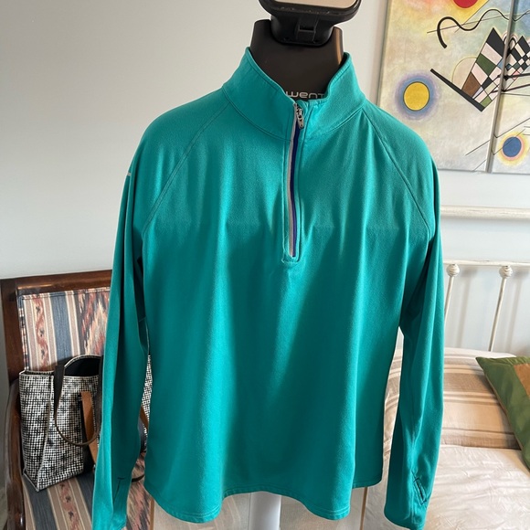 Quarter zip fleece lined active top - Picture 1 of 3
